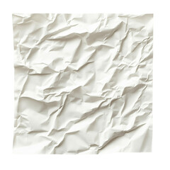 Obraz premium A crumpled white paper sheet, isolated on a white background
