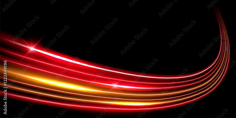 Wall mural beautiful light speed line background on black background abstract design vector illustration