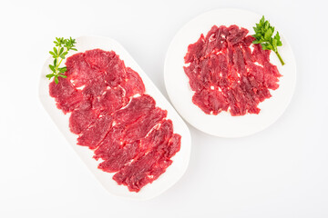 Hot pot ingredients fresh beef slices