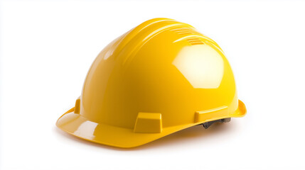 Fototapeta premium Hard Hat Hero: A bright yellow hard hat, a symbol of safety and protection, stands ready to keep workers safe in the face of any challenge.