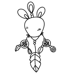 Boho Easter, Cute boho style dreamcatcher with feathers and charms, perfect for Easter