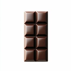 Dark Chocolate Bar Isolated on White Background