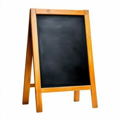 Wooden Frame Chalkboard Isolated on White Background