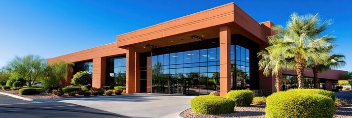 corporate headquarters enterprise business office building empty with no people
