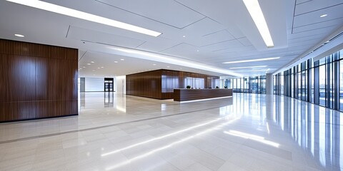 corporate headquarters enterprise business office building empty with no people