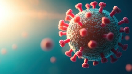 Virus outbreak impact global overview scientific illustration digital macro view pandemic awareness