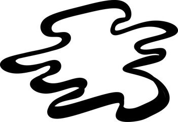 Obraz premium Icon of puddle design. Editable stroke with various design shapes, with a hand drawn black outline style 