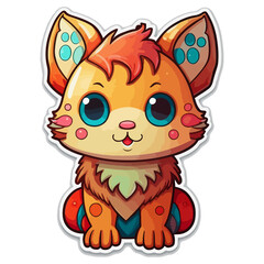  cute and adorable cat sticker cute and happy  cat sticker vector design