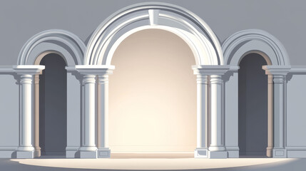 Fototapeta premium exhibition stand Gate entrance vector with for mock up event display, arch design 