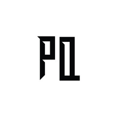 PQ monogram logo design letter text name symbol monochrome logotype alphabet character simple logo