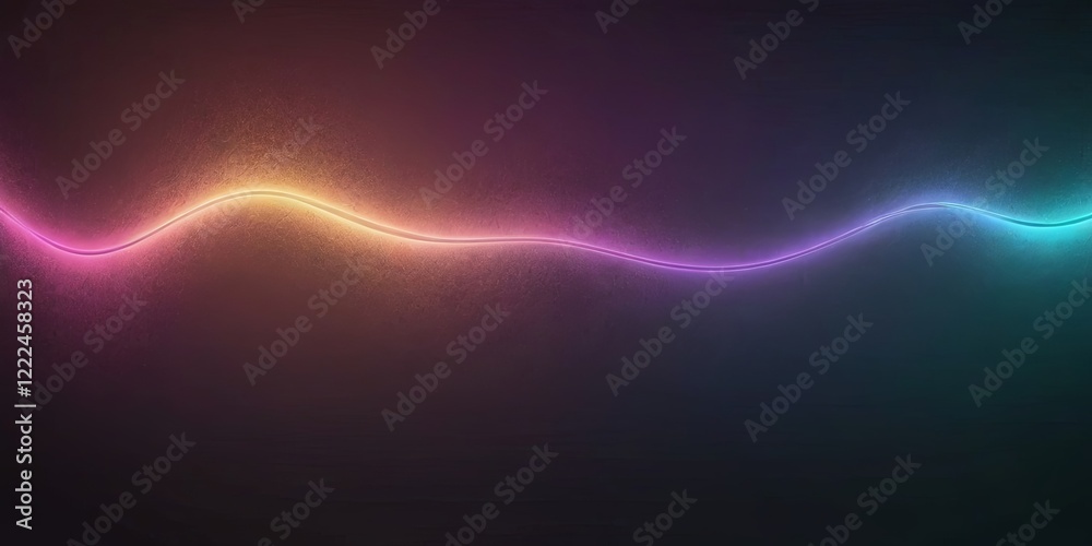 Aufkleber a colorful line of light is shown on a dark background