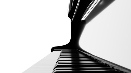 Elegant grand piano perspective view on transparent background © Photocreo Bednarek