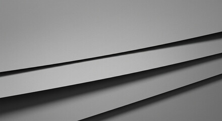Glossy designer paper background in a long horizontal format with a shiny gradient and layered folds. This minimalist, luxurious surface has a monochrome finish with fine sparkle