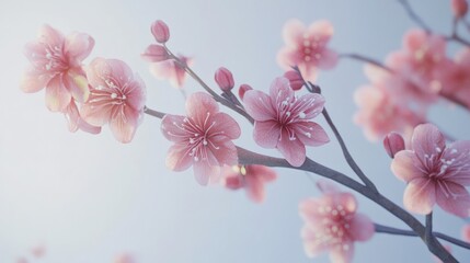 Obraz premium Cherry blossom blooming in springtime garden nature serene atmosphere close-up view floral beauty concept for seo impact
