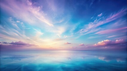 Obraz premium Serene Sunset Reflection A Dreamlike Seascape with Pastel Hues and Peaceful Atmosphere