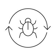 Detect Bugs Icon – Bug Symbol Representing AI-Driven Malware and Error Detection