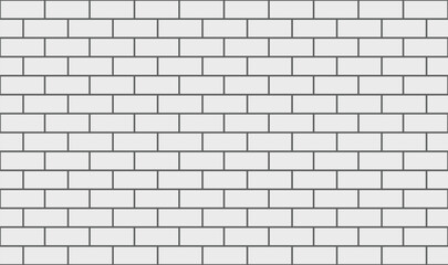 Fototapeta premium Apron faience print. Brick wall texture. Ceramic pattern. Seamless metro background. White kitchen backsplash. Old rectangle brickwall. Vintage stone surface. Vector illustration