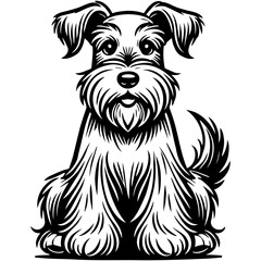 Schnauzer Dog Illustration.