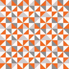 Fototapeta premium Geometric Pattern Seamless Orange Gray Triangle Design Modern Texture