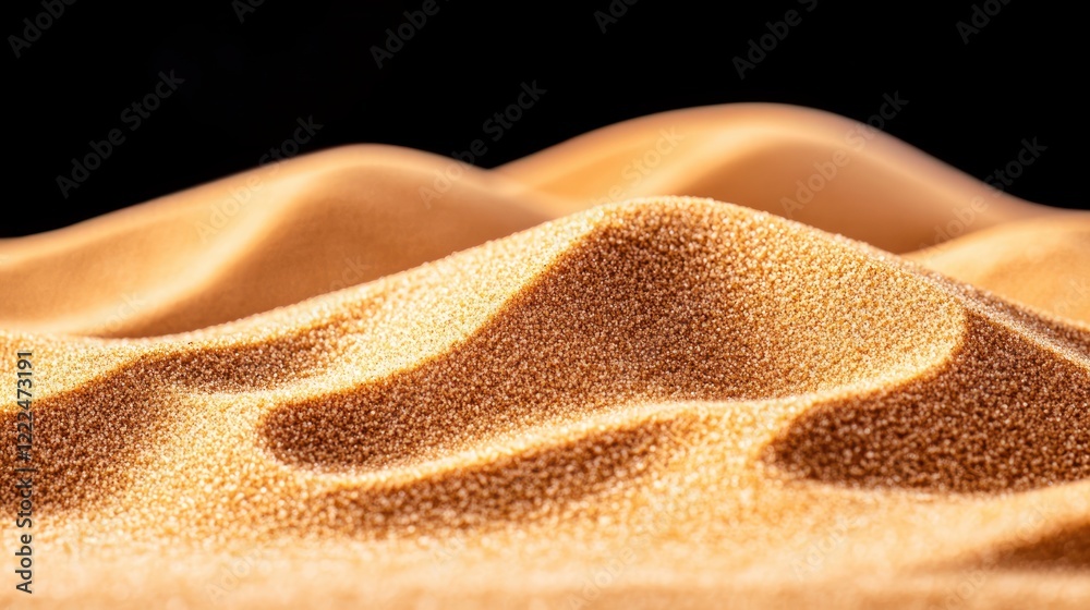 Poster soft undulating golden sand dunes with texture and depth