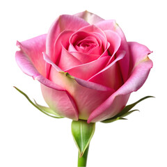 Beautiful Pink Rose Bloom Closeup Isolated Black Background Love Soft Card Fresh Macro    