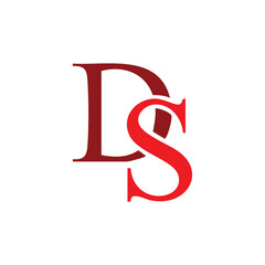 
DS or SD letter logo vector template.