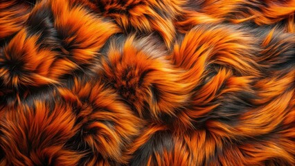 Fototapeta premium Intricate Texture of Luxurious and Soft Faux Fur in Vibrant Autumnal Hues