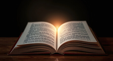 Obraz premium Open book and light within