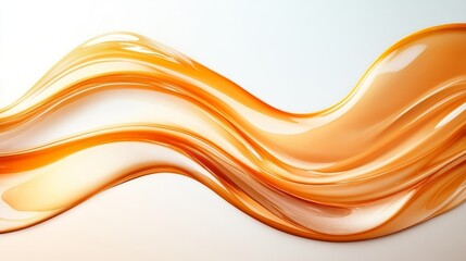 Obraz premium Abstract Orange Liquid Wave Design: A Stunning Visual of Flowing Amber Hues