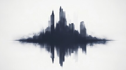 Fototapeta premium black city silhouette without background