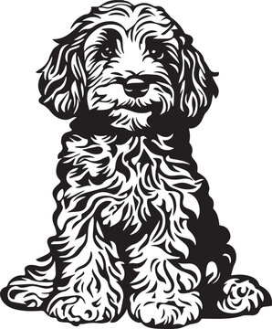 Sitting Cavapoo Dog