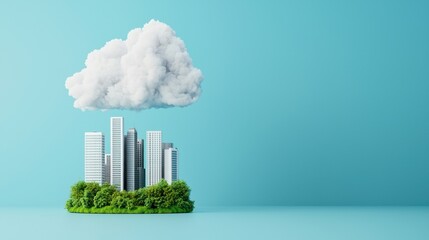 Pollution Visualized in Modern Cityscape