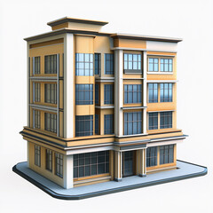 Fototapeta premium Modern architectural building design with multiple floors