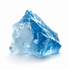 Fototapeta premium Stunning blue crystal piece with sharp edges and clarity