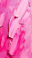 Vibrant Abstract Pink Paint Brush Strokes Texture on Canvas, Contemporary Art, Bold and Textured Artistic Background, Creative Design Inspiration, Generative AI