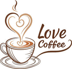 cup of coffee with heart