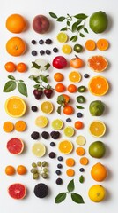 Vibrant Array of Fresh Fruits: A Colorful Celebration of Nature's Bounty