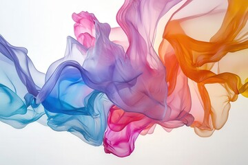 dynamic abstract composition with flowing liquid colors in vibrant gradient transitions, featuring...