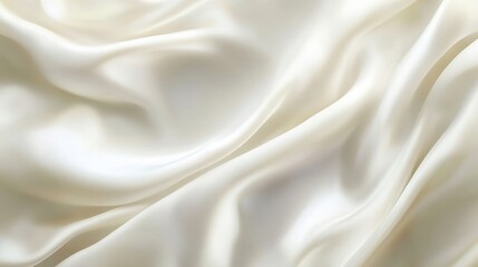 Naklejka premium Elegant White Silk Fabric with Smooth and Flowing Texture