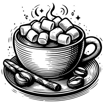 recommend clip art: Hot Chocolate with Marshmallows raster