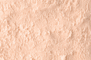 Ice cream in shade of mocha mousse, top view. Color of 2025 year