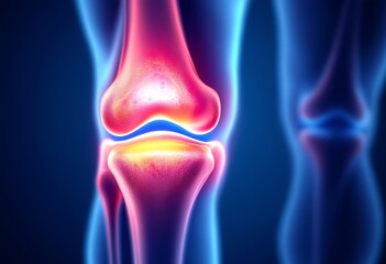 Naklejka premium Inflammatory Knee Joint Pain Medical Illustration