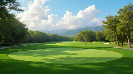 Obraz premium landscaped green golf course