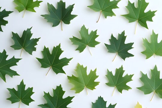 green maple leaves