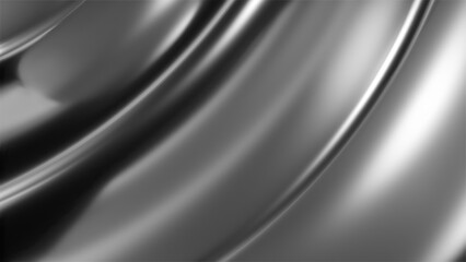 Abstract silver waves. Computer generated