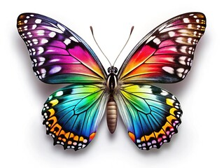 Black and White Butterfly - Colorful AI Art