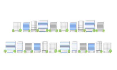 都会の街並み　ビル　イラスト