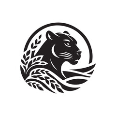 panther silhouette vector clip art logo