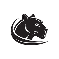 panther silhouette vector clip art logo