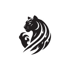 panther silhouette vector clip art logo
